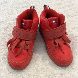 Tommy Hilfiger Kids' High Top Red Sneakers Size 13 Little Boy